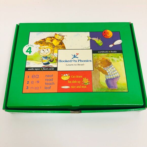 Hooked on Phonics: Learn to Read (Level 4) Complete Homeschooling Cassette Tapes - Picture 1 of 2